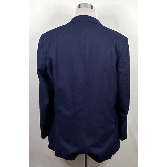 The Blk Tux 46L Sport Coat Blue Tollegno Wool Two Button Lined Double Vented - Picture 7 of 9